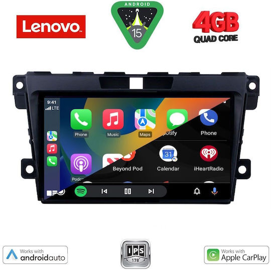 Lenovo Car Audio System for Mazda CX-7 2006-2012 (Bluetooth/USB/AUX/WiFi/GPS/Apple-Carplay/Android-Auto) with Touch Screen 9"