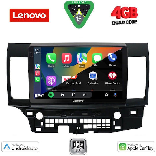 Lenovo Ηχοσύστημα Αυτοκινήτου για Mitsubishi Lancer 2008 (Bluetooth/USB/AUX/WiFi/GPS/Apple-Carplay/Android-Auto) με Οθόνη Αφής 10"