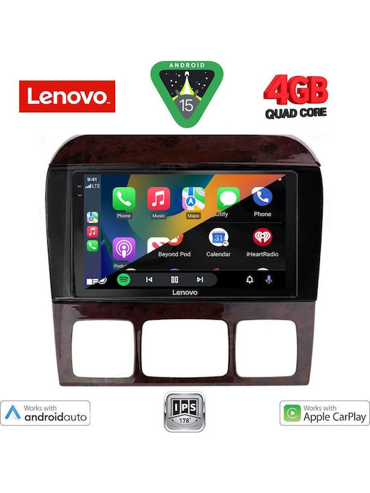 Lenovo Car Audio System for Mercedes-Benz S Class 1998-2005 (Bluetooth/USB/AUX/WiFi/GPS/Apple-Carplay/Android-Auto) with Touch Screen 9"