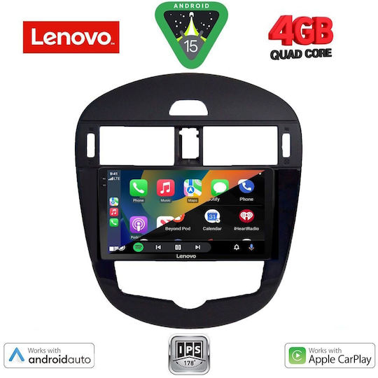 Lenovo Car Audio System for Nissan Pulsar 2014-2019 with Clima (Bluetooth/USB/AUX/WiFi/GPS/Apple-Carplay/Android-Auto) with Touch Screen 9"