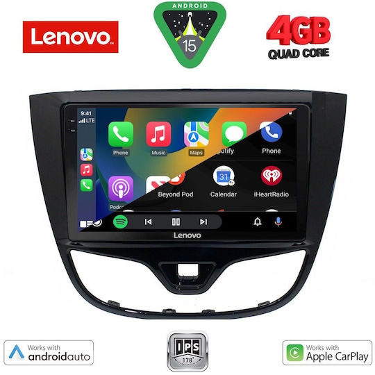Lenovo Ηχοσύστημα Αυτοκινήτου για Opel Karl 2014-2019 (Bluetooth/USB/AUX/WiFi/GPS/Apple-Carplay/Android-Auto) με Οθόνη Αφής 10"