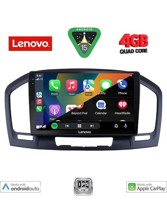 Lenovo Auto-Audiosystem für Opel Abzeichen 2008-2013 (Bluetooth/USB/AUX/WiFi/GPS/Apple-Carplay/Android-Auto) mit Touchscreen 9"