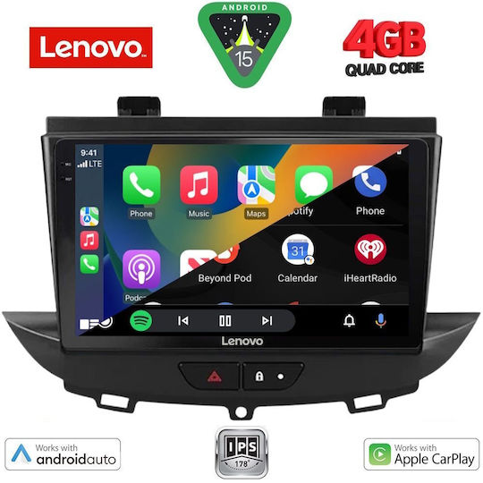 Lenovo Автомобилна Аудио Система (Блутут/USB/AUX/WiFi/GPS/Apple-Carplay/Android-Auto) с Тъчскрийн 9"