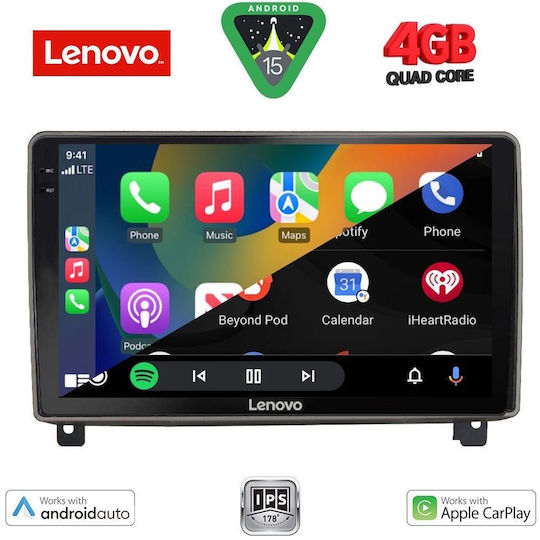 Lenovo Ηχοσύστημα Αυτοκινήτου για Peugeot 407 2004-2011 (Bluetooth/USB/AUX/WiFi/GPS/Apple-Carplay/Android-Auto) με Οθόνη Αφής 9"
