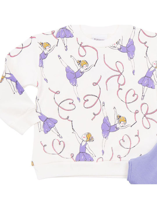 Kids Sweatpants Set Blueberry, Vanilla 2pcs