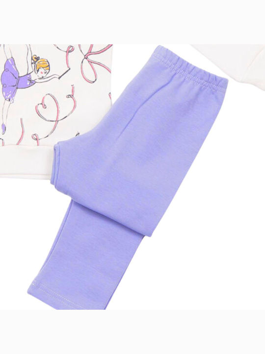 Kids Sweatpants Set Blueberry, Vanilla 2pcs