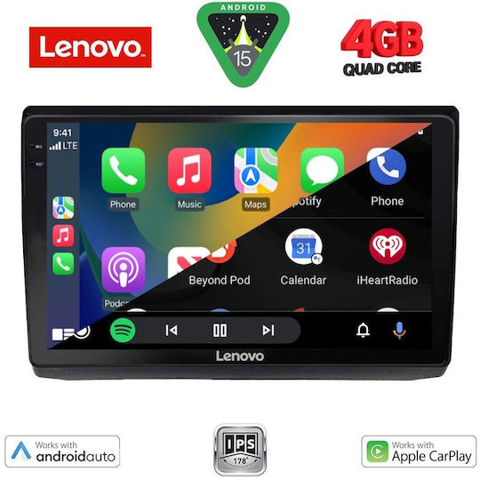 Lenovo Ηχοσύστημα Αυτοκινήτου για Opel Vivaro Renault Trafic Nissan Primastar 2004-2015 (Bluetooth/USB/AUX/WiFi/GPS/Apple-Carplay/Android-Auto) με Οθόνη Αφής 10"