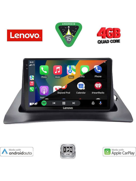 Lenovo Car Audio System for Renault Kangoo 2010 (Bluetooth/USB/AUX/WiFi/GPS/Apple-Carplay/Android-Auto) with Touch Screen 9"