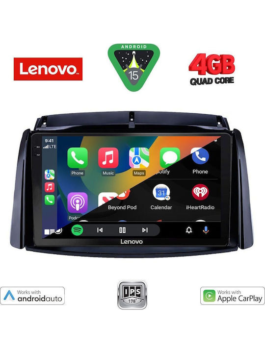 Lenovo Car Audio System for Renault Koleos 2006-2016 (Bluetooth/USB/AUX/WiFi/GPS/Apple-Carplay/Android-Auto) with Touch Screen 9"