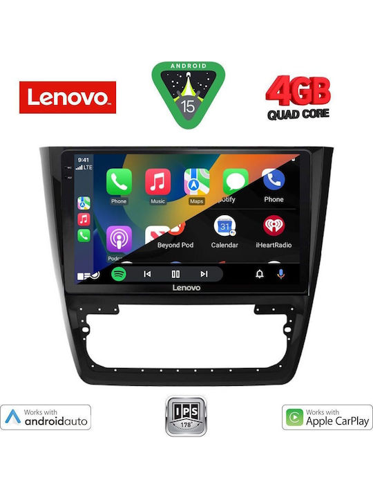 Lenovo Car Audio System for Skoda Yeti 2014 (Bluetooth/USB/AUX/WiFi/GPS/Apple-Carplay/Android-Auto) with Touch Screen 10"