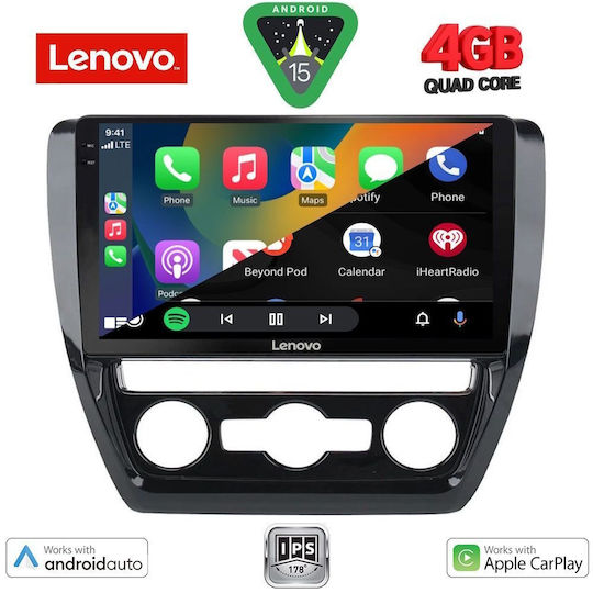 Lenovo Car Audio System for Volkswagen Jetta 2010-2016 (Bluetooth/USB/AUX/WiFi/GPS/Apple-Carplay/Android-Auto) with Touch Screen 10"