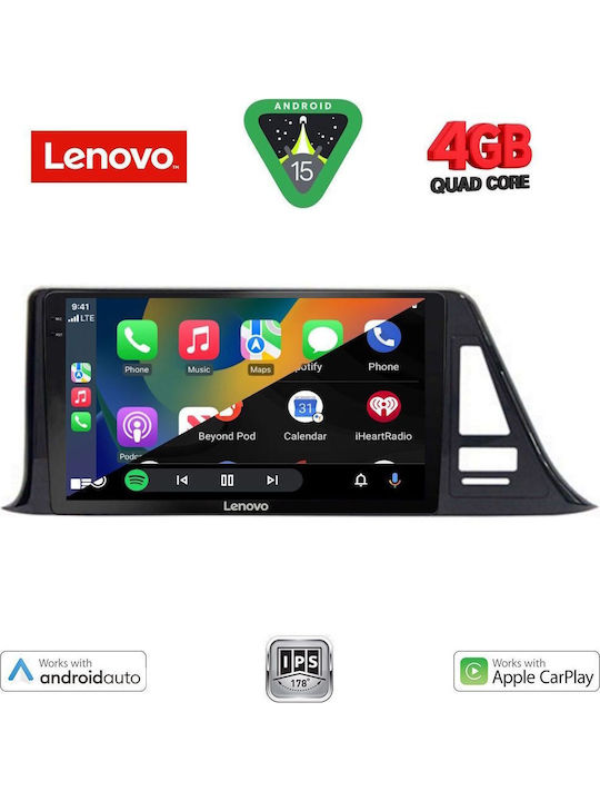 Lenovo Car Audio System for Toyota C-HR 2017 (Bluetooth/USB/AUX/WiFi/GPS/Apple-Carplay/Android-Auto) with Touch Screen 9"