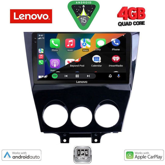 Lenovo Ηχοσύστημα Αυτοκινήτου για Mazda RX-8 2008 (Bluetooth/USB/AUX/WiFi/GPS/Apple-Carplay/Android-Auto) με Οθόνη Αφής 9"