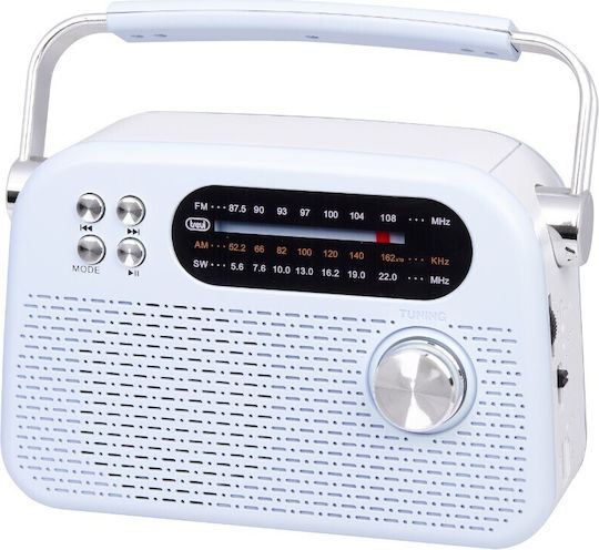 Trevi RDA 70 BR Tragbares Radio mit Bluetooth und USB Light Blue