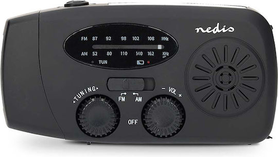Nedis RDFMCR2000BK Portable Radio Solar with USB Black