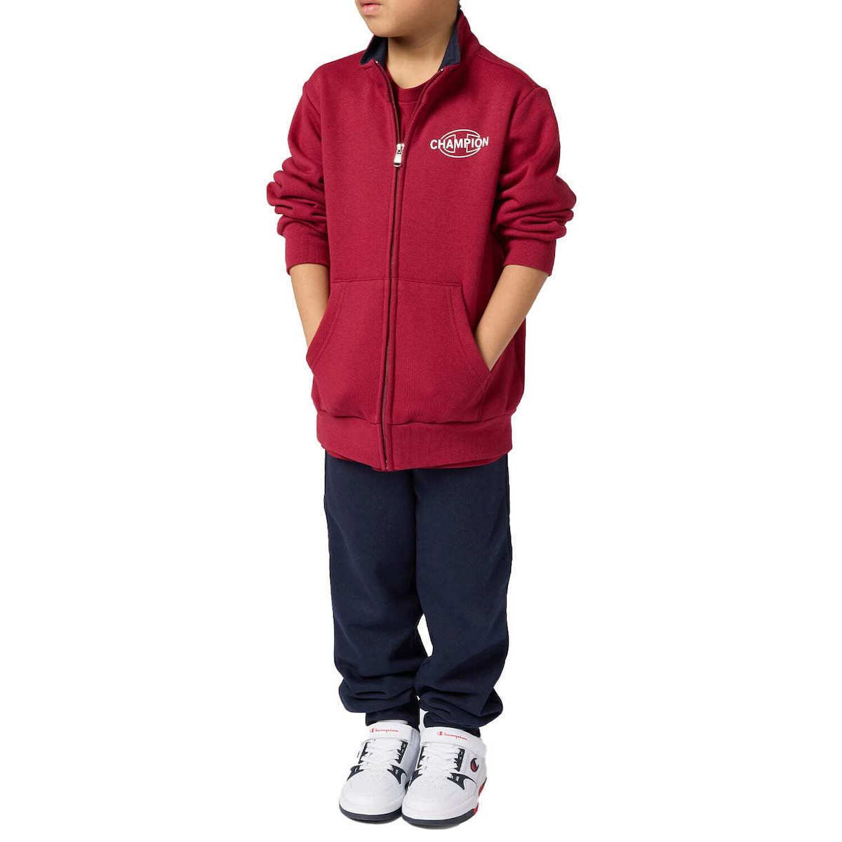 Champion Toddler 2T Boys Hoodie and Pants Fleece Jogger set, Red/Granite NWT