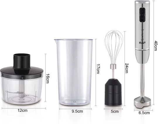 Raf Raf Hand Blender with Inox Rod 1600W Black