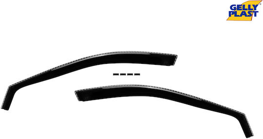 Gelly Plast Set of Windbreakers Front Car Dark Fime for Skoda Octavia 2pcs