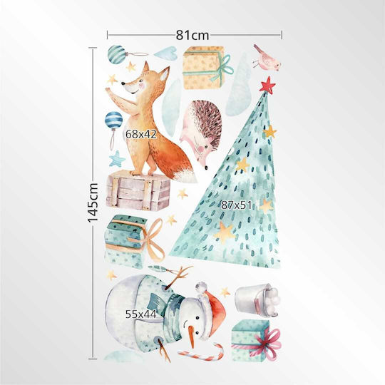 Weihnachtlicher Schaufenstersticker Lass Uns Weihnachtsbaum Dekorieren