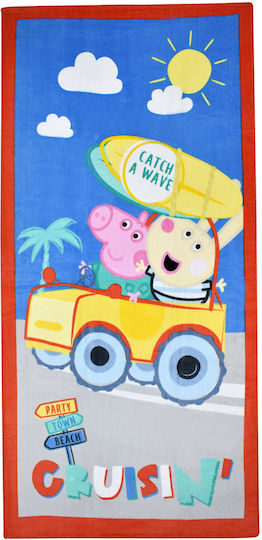 Stamion Beach Towel Peppa 140×70 Blue