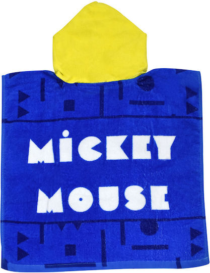 Stamion Детско Пончо Mickey 50x100см Син