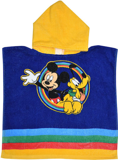 Stamion Детско Пончо Mickey 50x100см Син