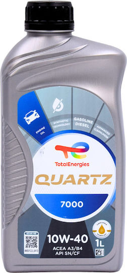 Total Quartz 7000 Συνθετικό Λάδι Αυτοκινήτου 10W-40 1lt 496214110