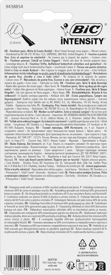 BIC Intensity Fine Μαρκαδόροι Σχεδίου Πράσινοι 0.4mm Σετ 4τμχ