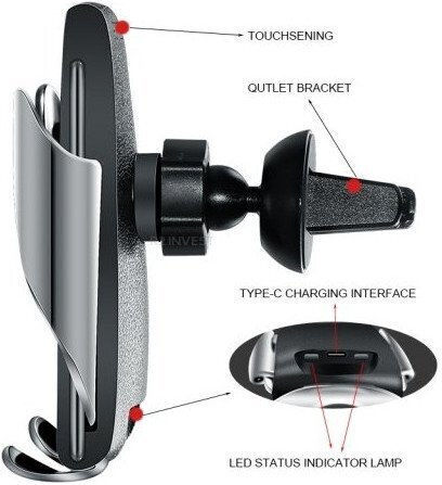Roger S5 Auto-Halterung 10W Kabelloses Laden für Smartphones