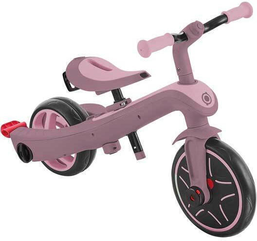 Globber Explorer Trike Ecologic Превозно Средство с Ръкохватка за Родител 4 в 1 за 18 Месеца Berry