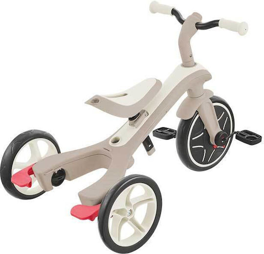 Globber Explorer Trike Ecologic Превозно Средство с Ръкохватка за Родител 4 в 1 за 18 Месеца Кокос