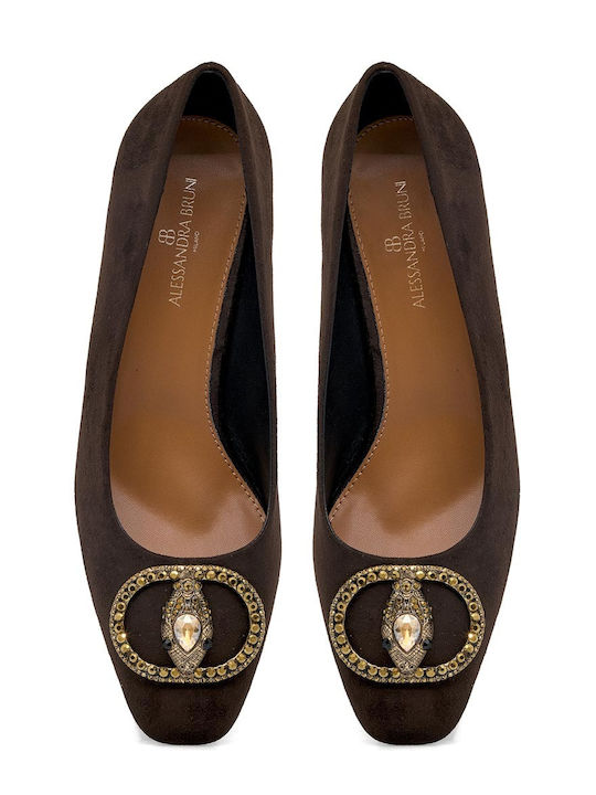 Suede Γόβες Καφέ