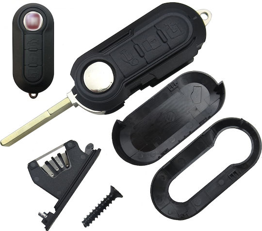 Foldable Remote Control Shell with 3 Buttons for Fiat Punto/Doblo/Fiat 500