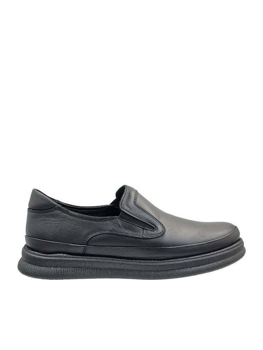 Leder Herren Freizeitschuhe Schwarz