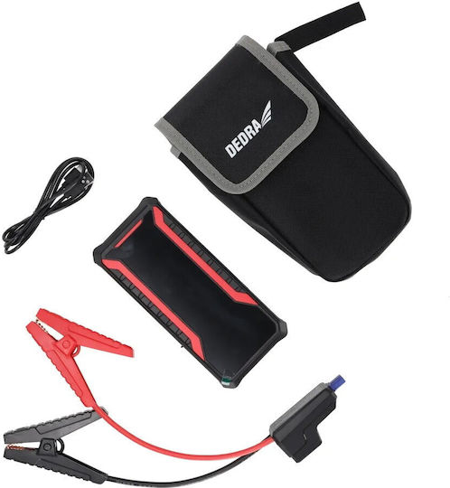 Dedra Portable Car and Motorcycle Battery Starter 12000mAh with Power Bank USB and Flashlight 12V
