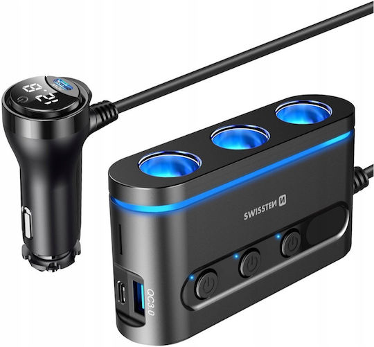 Swissten Încărcător Auto 30W 10A Încărcare Rapidă cu un Port: 1xUSB Negru Culoare