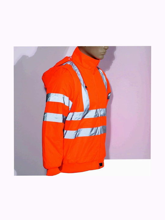 Fageo Work Jacket Reflective with Hood Orange