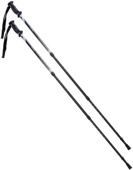 Hi-Tec Pair of Telescopic Trekking Poles with 3 Sections Lapland Black 290gr