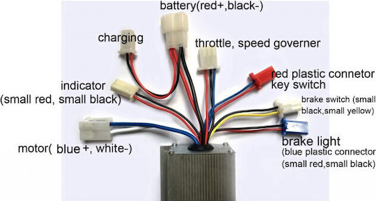 Electric Bike Controller 24v 500w Brushed Motor
