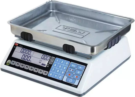 TEM EGE LCD Electronic Retail Scale with Weighing Capacity of 30kg and Division 10gr