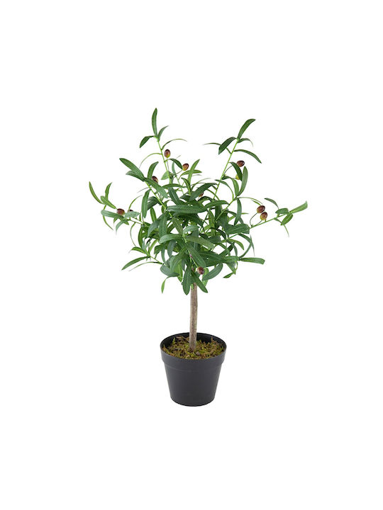 Artekko Olive Artificial Olive Plant Pot 40x30x66 Cm