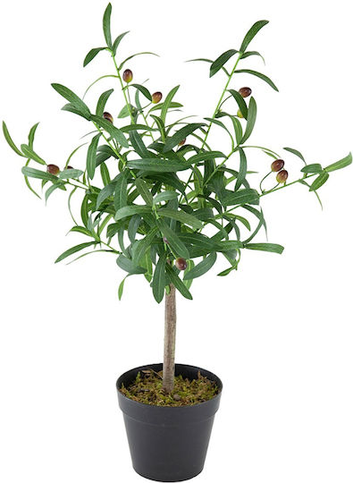 Artekko Künstlicher Olivenbaum im Topf 40x30x66 cm