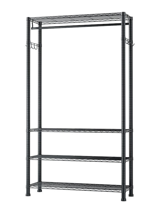 Vevor Floor Garment Rack made of Metal Gray 76.2x35.6x194cm