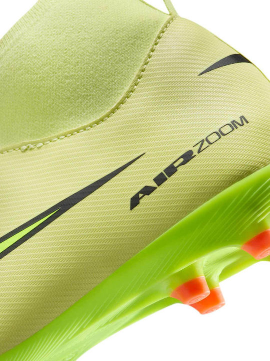Jr Superfly 10 FG Kids Soccer Cleats Molded Green