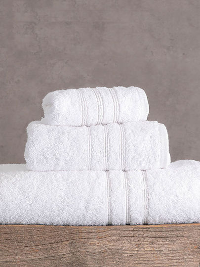 Rythmos Bath Towel Aria 75x150cm White Weight 600gr/m²