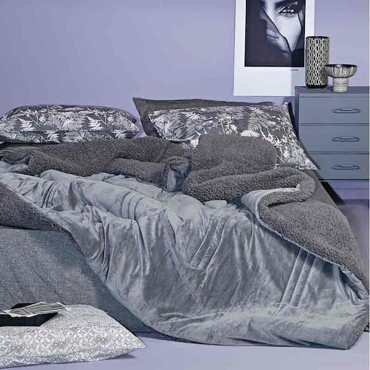 Kentia Комбинирано одеяло Единично 160x220бр Notturno Сив 730 г/м²Gsm
