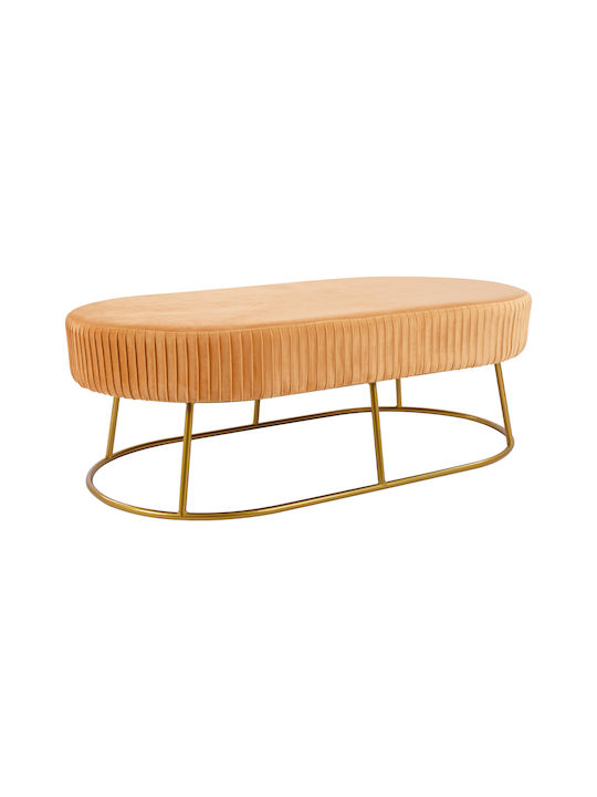Samt Bankhocker Alinafe Gold 118x66x42cm