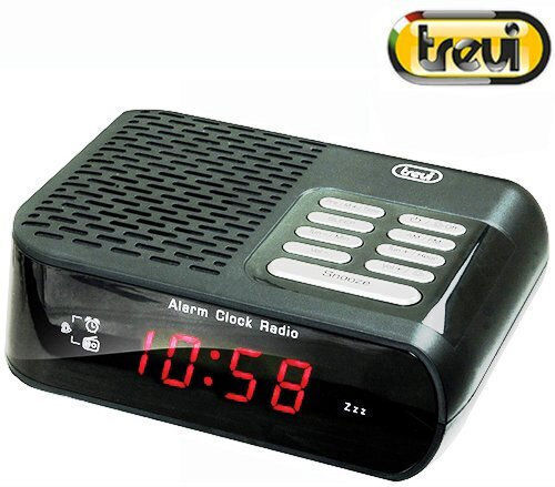 Trevi RC 827 D Επιτραπέζιο Ψηφιακό Ρολόι με Ξυπνητήρι & Ραδιόφωνο Μαύρο 0082700