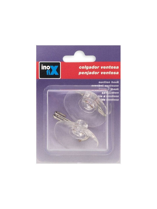 Inofix Single Wall-Mounted Bathroom Hook ​4x4.5cm Transparent