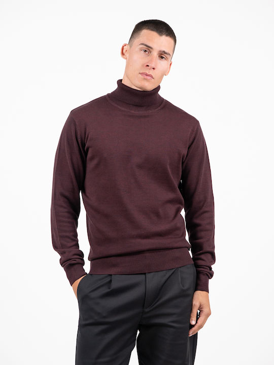 Long Sleeve Burgundy Melange Blouse
